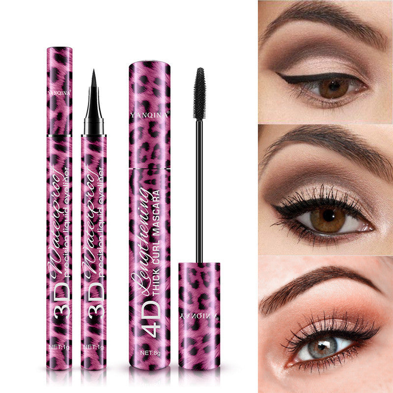 GlamEyes: Makeup Red Leopard Eyeliner and Mascara Set