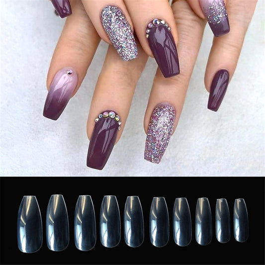 GlamNails: 500 transparent natural fake nails