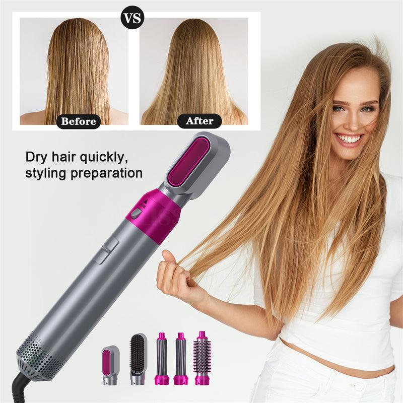 GlamHair: 5-in-1 Wireless Hair Curler & Straightener - Lamyglam